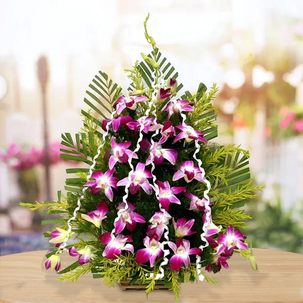 Beautiful Orchid Basket