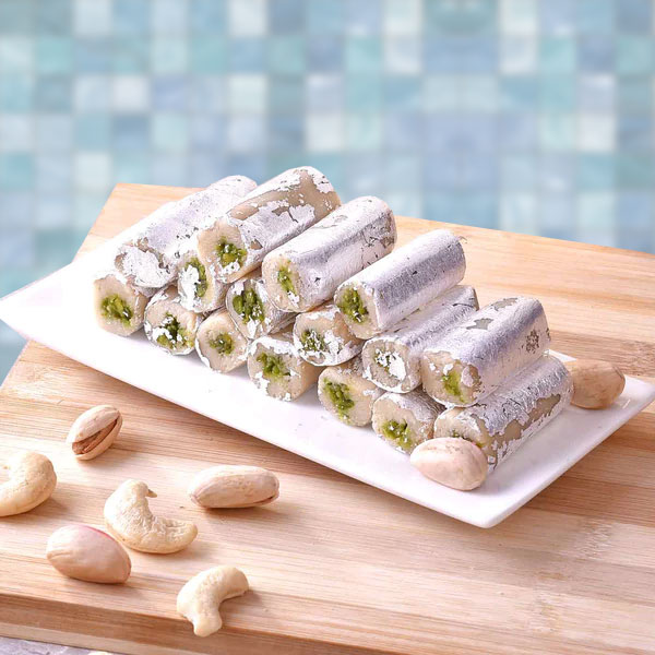 Pure Kaju Pista Roll Sweets