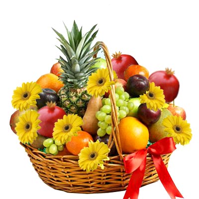 Big Fruits Floral Basket