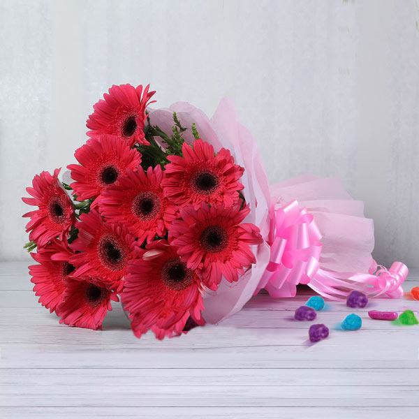 Red Gerberas Bouquet – Midnight Delivery