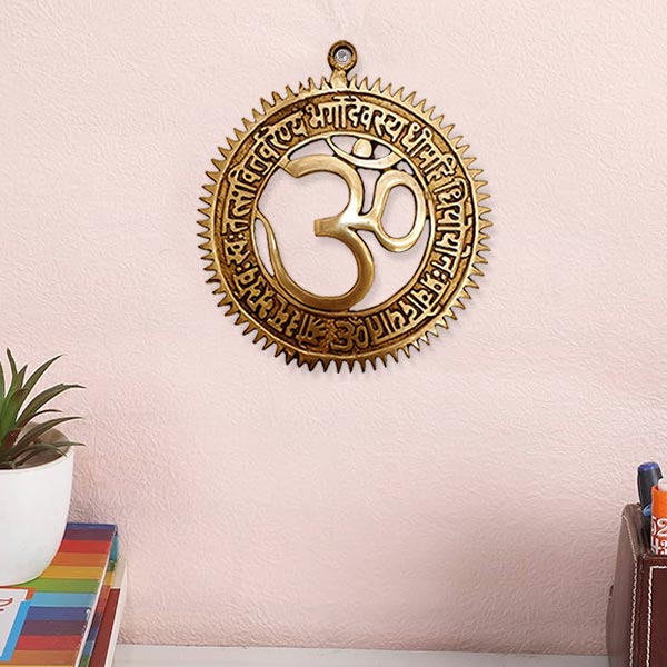 Om Wall Hanging with Gayatri Mantra