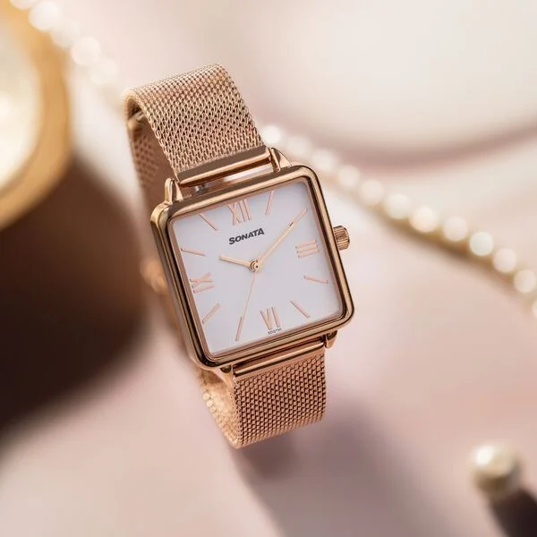 Rose Gold Sonata Ladies Watch