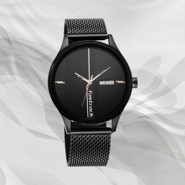 Sleek Black Fastrack Watch for Men