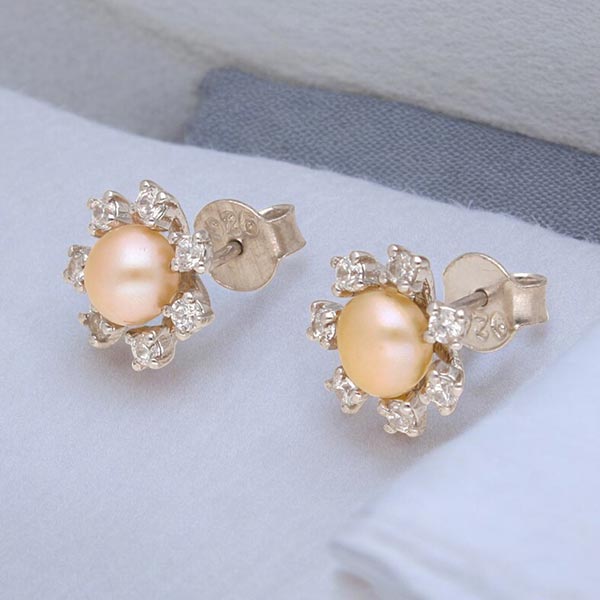 Ornate 925 Silver Stud Earrings