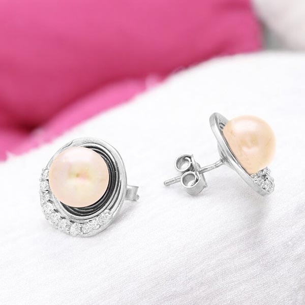 Silver Stud Ella Collection Earrings