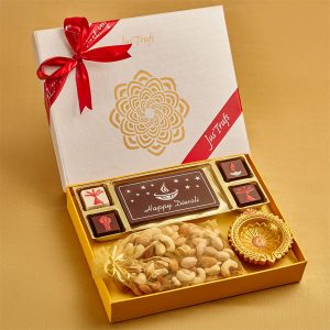 Happy Diwali Chocolate Wishes with Dry Fruits