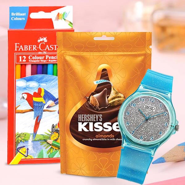 Zoop Kids Watch with Colours Chocolate Hamper