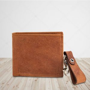 Leather Wallet with Key Ring Gift Set