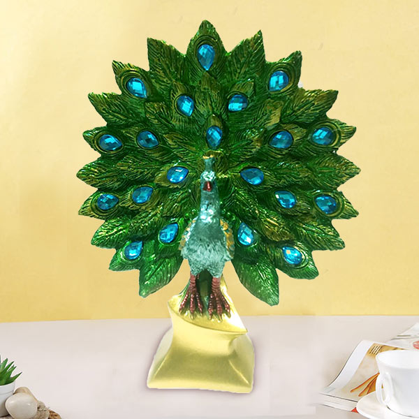 Dancing Peacock Showpiece