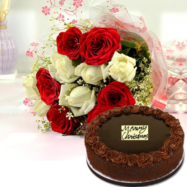 Express Christmas Flower N Cake