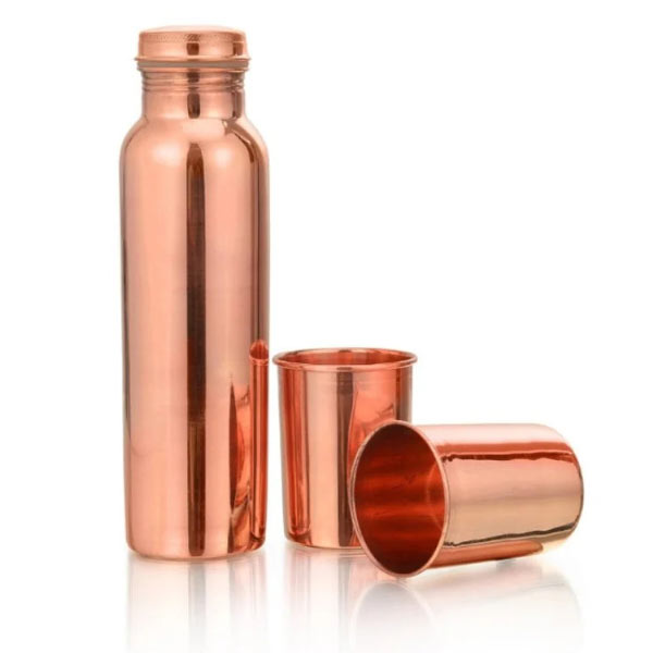 Copper Bottle Glass Gift Set